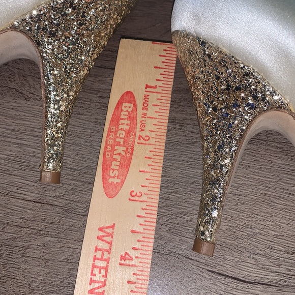 Kate Spade  Ivory / Gold Glitter Heels Pumps - Picture 15 of 15